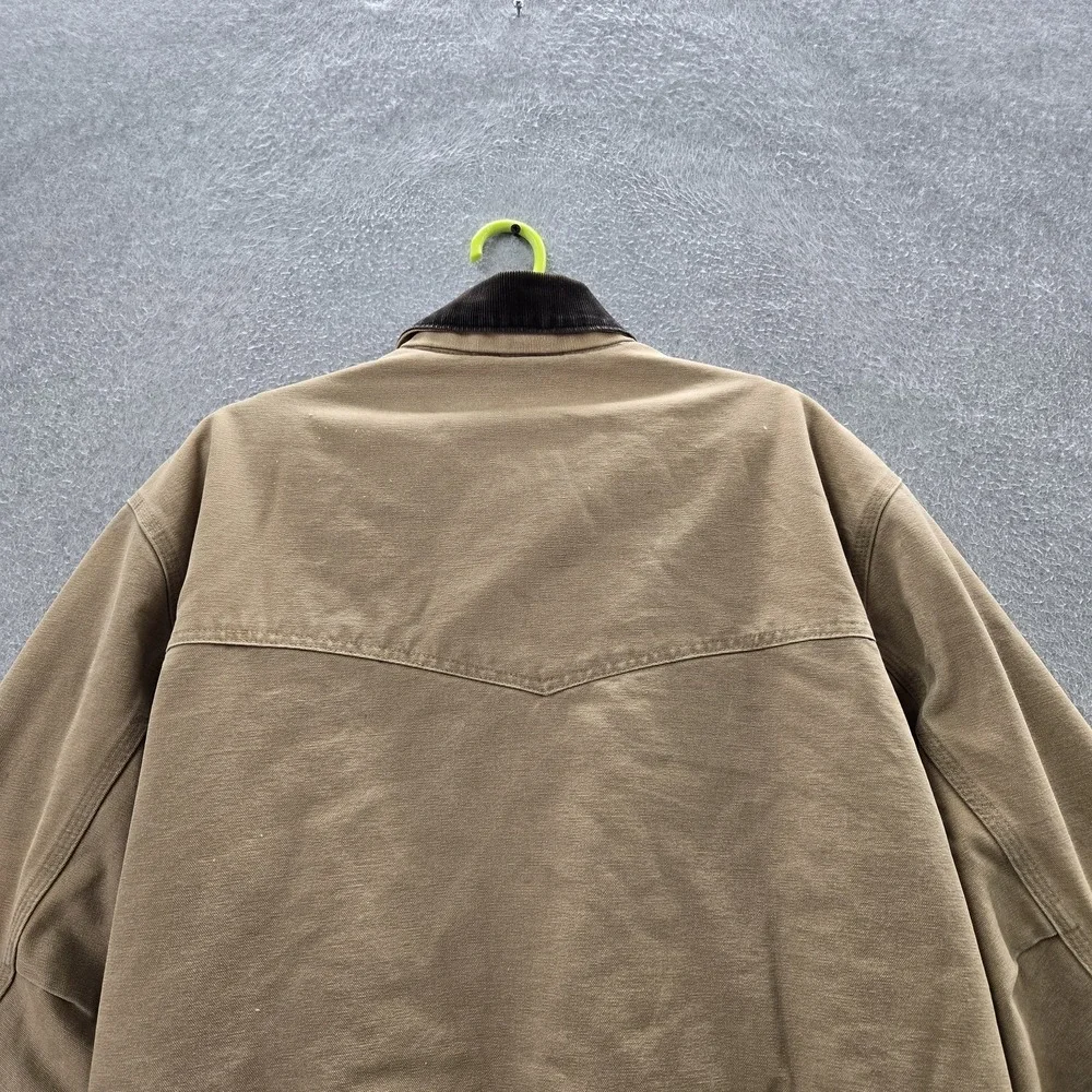 VINTAGE Carhartt Men Jacket XL Santa Fe Corduroy Collar J14 CML Quilted Lined